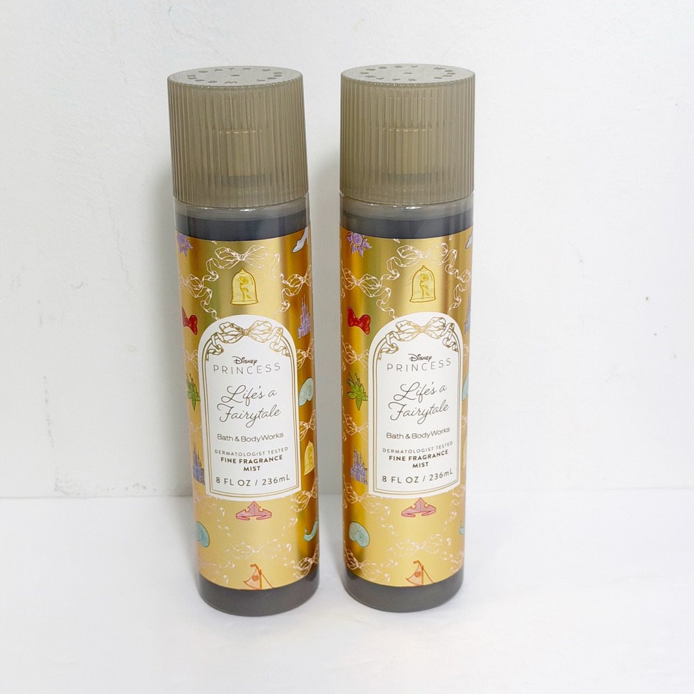 Bath & Body Works Fragrance Mist 8oz Gold Disney Princess Life's A Fairytale Lot